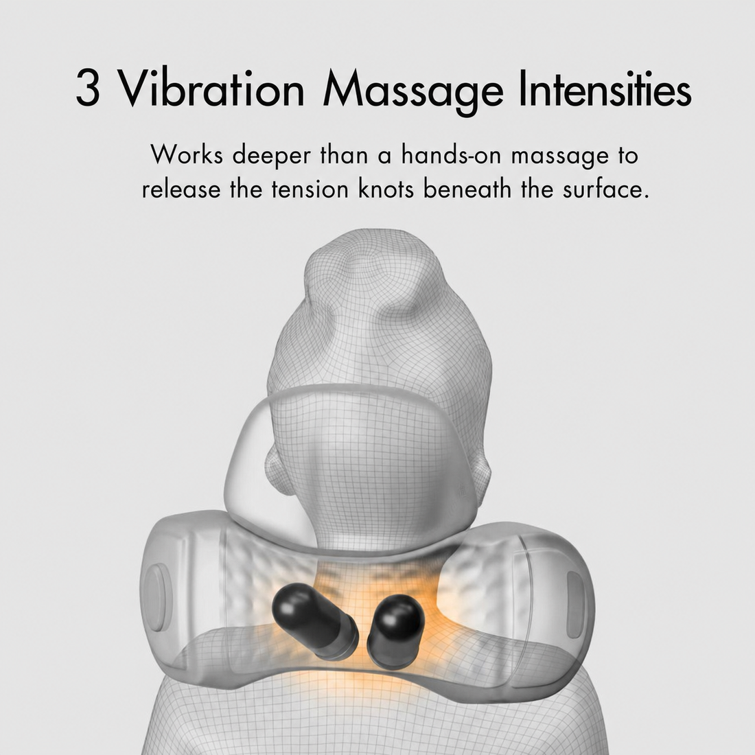 Three vibration massage intensities