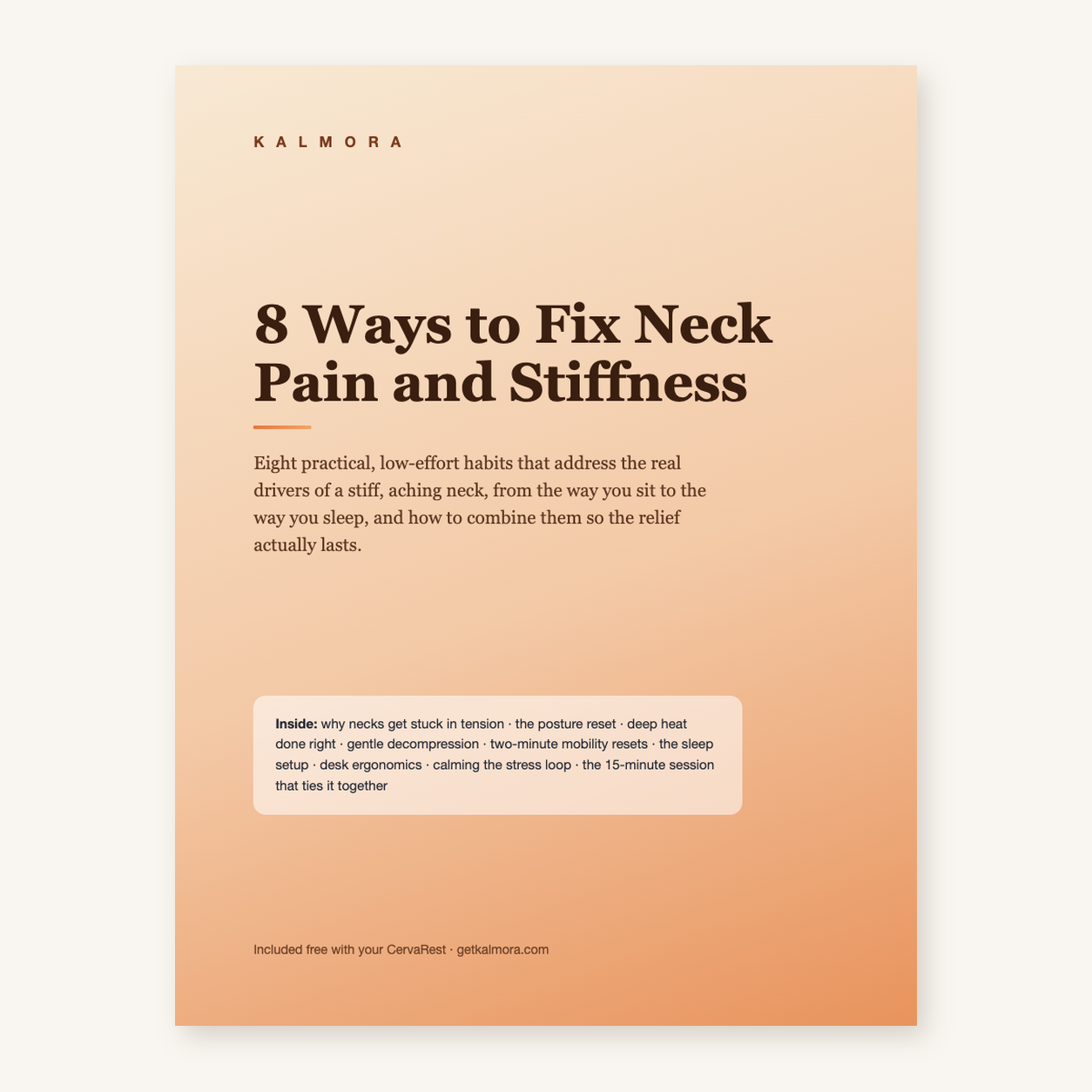 8 Ways to Fix Neck Pain and Stiffness eBook