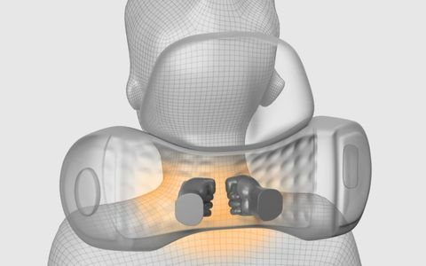 Vibration massage nodes inside the CervaRest